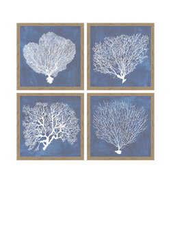 John Lewis Grace Popp Coral Framed Print, 32 x 32cm, Multi Multi, Multi Multi