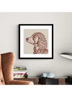 John Lewis Jan Jay 'Finn Spaniel' Framed Print, 53 x 53cm, Multi Multi - view 2, Multi Multi