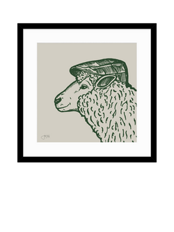 John Lewis Jan Jay 'Ivor Sheep' Framed Print, 53 x 53cm, Multi Multi, Multi Multi