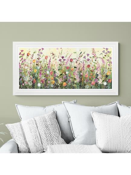 John Lewis Jane Morgan Colourful Florals Framed Print, 111 x 56cm, Multi Multi - view 2, Multi Multi