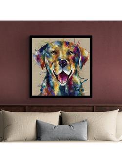 John Lewis Louise Luton 'Bella Labrador' Framed Print, 74 x 74cm, Multi Multi - view 2, Multi Multi