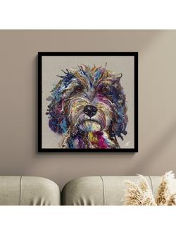 John Lewis Louise Luton 'Bumbles Cockapoo' Framed Print, 74 x 74cm, Multi Multi - view 2, Multi Multi