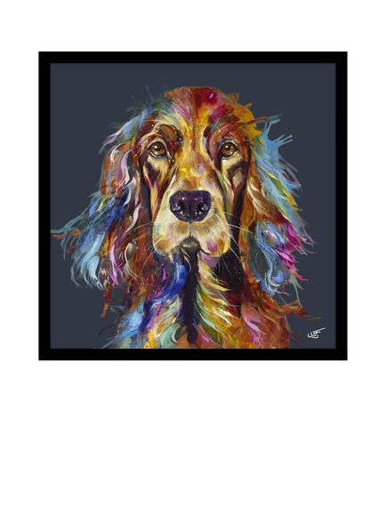 John Lewis Louise Luton 'Daniel Spaniel' Framed Print, 74 x 74cm, Multi Multi, Multi Multi