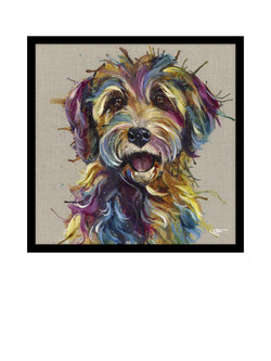 John Lewis Louise Luton 'Luna Doodle' Framed Print, 74 x 74cm, Multi Multi, Multi Multi