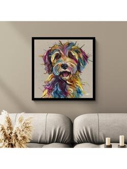 John Lewis Louise Luton 'Luna Doodle' Framed Print, 74 x 74cm, Multi Multi - view 2, Multi Multi