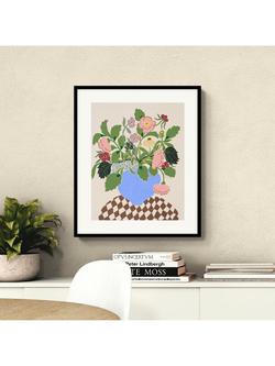 John Lewis La Poire Florals in Vase Framed Print, 52 x 62cm, Multi - view 2, Multi Multi