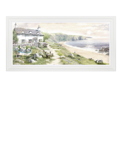 John Lewis Richard Macneil 'Seaview Cottage' Framed Print, 111 x 56 cm, Multi Multi, Multi Multi