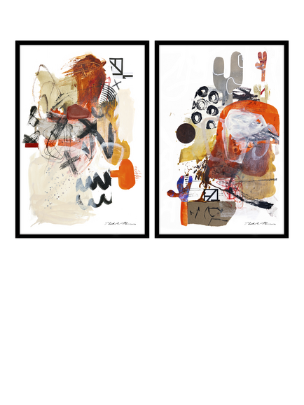 John Lewis Natasha Barnes 'Canyon' Framed Prints, Set of 2, 42 x 62 cm, Multi Multi, Multi Multi