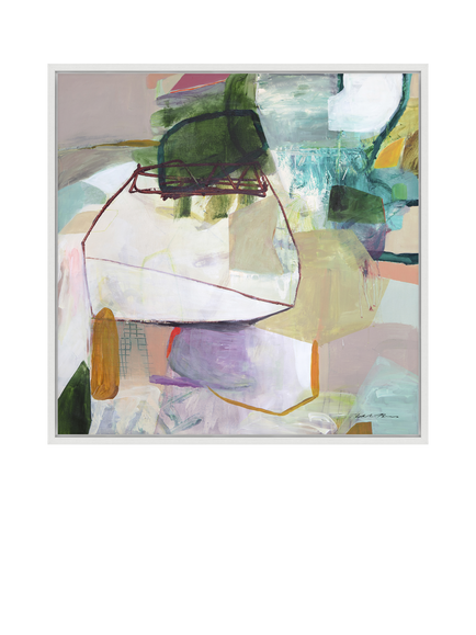John Lewis Natasha Barnes 'Green Obsidian' Canvas Print, 106 x 106 cm, Multi Multi, Multi Multi