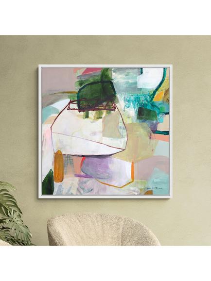 John Lewis Natasha Barnes 'Green Obsidian' Canvas Print, 106 x 106 cm, Multi Multi - view 2, Multi Multi