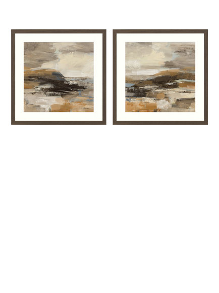 John Lewis Silvia Vasseleva 'Cinnamon Shore' Framed Print, Set of 2, 61 x 61cm, Multi Multi, Multi Multi