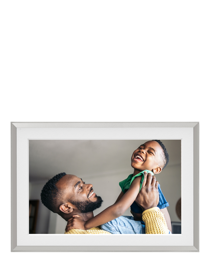 Aura Frames Carver Digital Photo Frame, 10.1”, Clay/White Mat