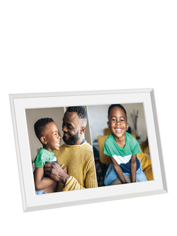 Aura Frames Carver Digital Photo Frame, 10.1” - view 2, Clay/White Mat