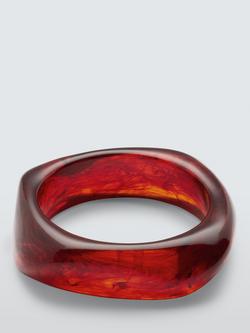 John Lewis Resin Statement Bangle, Burgundy, Burgundy