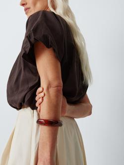 John Lewis Resin Statement Bangle, Burgundy - view 2, Burgundy