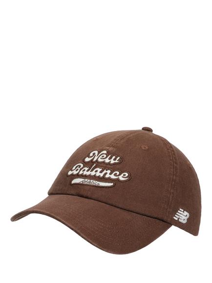 New Balance Women's 6 Panel Athletic Legacy Hat, Brown, Brown