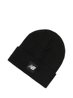 New Balance Knitted Beanie Hat, Black, Black