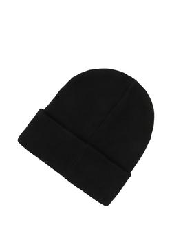 New Balance Knitted Beanie Hat, Black - view 2, Black