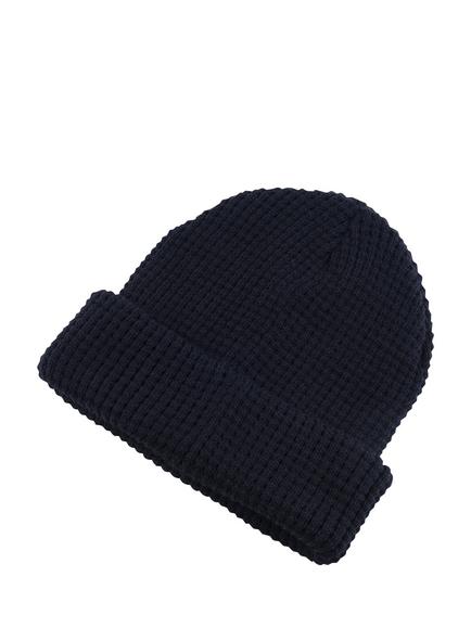New Balance Waffle Cuff Beanie Hat, Black - view 2, Black
