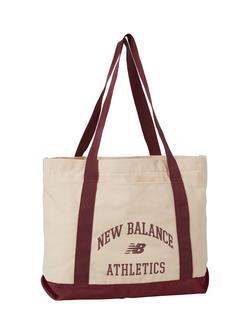 New Balance Classic Canvas Tote Bag, Monarch Burgundy/Cream