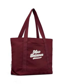New Balance Classic Cotton Canvas Tote Bag, Monarch Burgundy, Monarch Burgundy