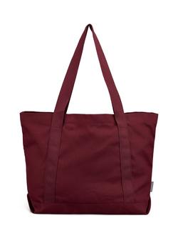 New Balance Classic Cotton Canvas Tote Bag, Monarch Burgundy - view 2, Monarch Burgundy