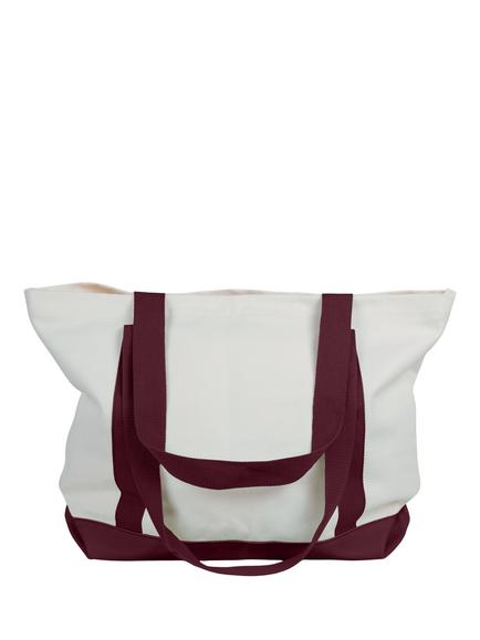 New Balance Classic Canvas Tote Bag - view 2, Monarch Burgundy/White