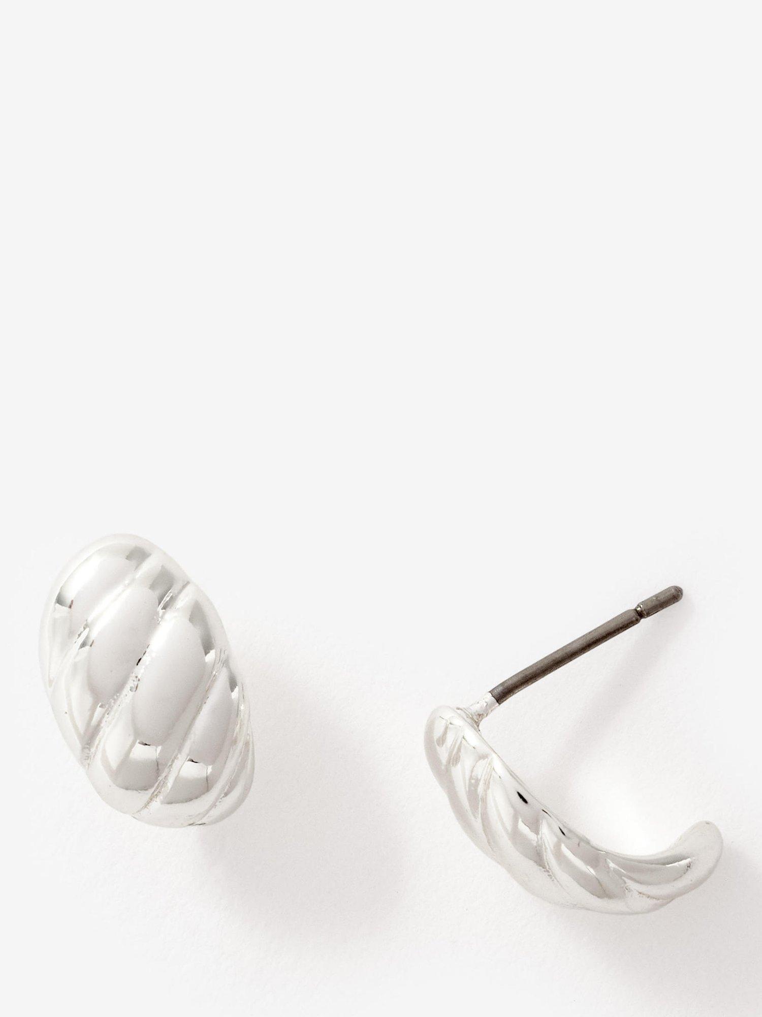 Product image 2 of 3, which shows Mint Velvet Twist Earrings, Silver