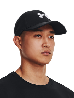 Under Armour Men's Blitzing Low Stretch Cap, Black/White - view 2, Black / / White