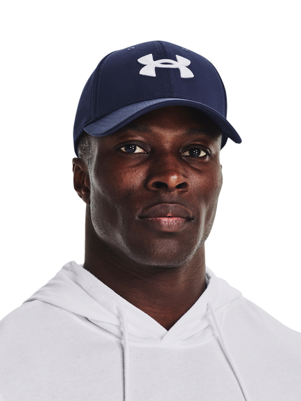 Under Armour Men's Blitzing Low Stretch Baseball Cap, Navy - view 2, Midnight Navy / / W