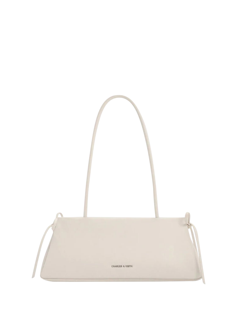 Product image 1 of 6, which shows CHARLES & KEITH Hazel Shoulder Bag, Meringue White