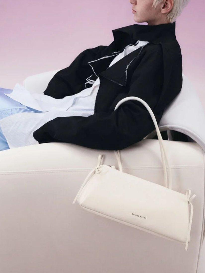 Product image 3 of 6, which shows CHARLES & KEITH Hazel Shoulder Bag, Meringue White