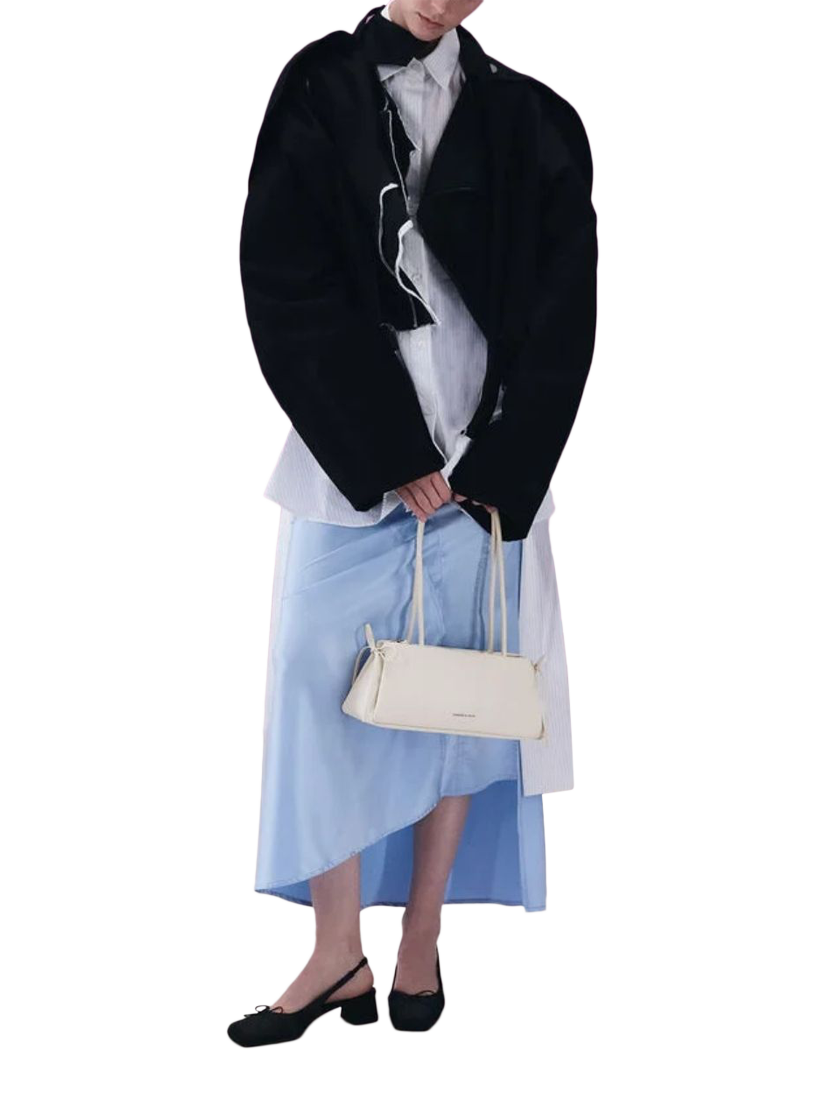 Product image 2 of 6, which shows CHARLES & KEITH Hazel Shoulder Bag, Meringue White