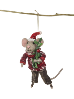 Truly Winter Outfit Mouse Tree Decoration