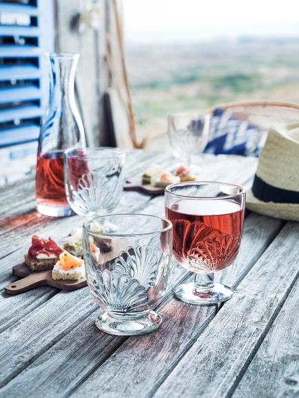 La Rochère Belle Ile Footed Glass Tumbler, 250ml, Clear - view 2, Clear