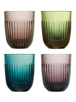 La Rochère Ouessant Glass Tumblers, Set of 4, 260ml, Assorted, Assorted Colours