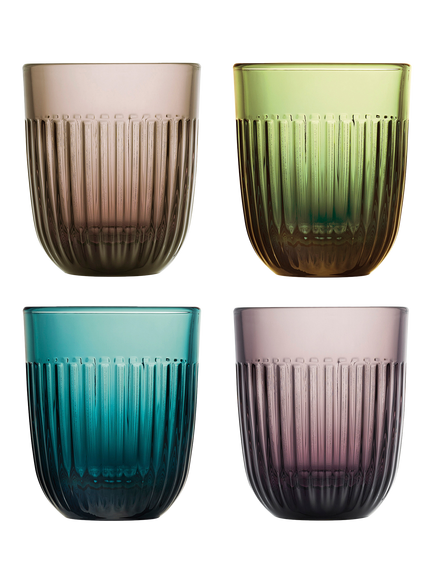 La Rochère Ouessant Glass Tumblers, Set of 4, 260ml, Assorted, Assorted Colours