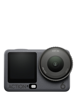 DJI Osmo Action 6 Action Camera, 4K, 38MP, Standard Combo, Black, Black