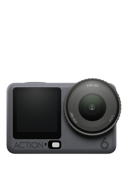DJI Osmo Action 6 Action Camera, 4K, 38MP, Standard Combo, Black, Black