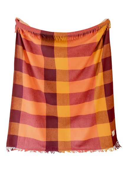 TBCo Fringed Recycled Wool Mix Blanket, Orchid, Orche