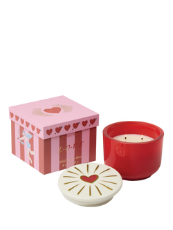 Paddywax Charm Heart Fig & Rose Scented Candle, 850g, Red