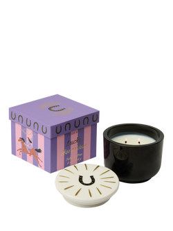 Paddywax Charm Lucky Horseshoe Tabac & Pine Scented Candle, 850g, Black