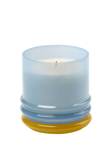 Paddywax Stacked Glass Lemon Scented Candle, 655g, Blue