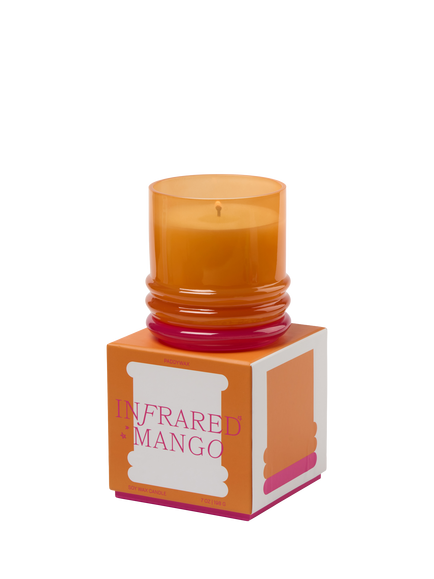 Paddywax Stacked Glass Mango Scented Candle, 655g - view 2, Orange
