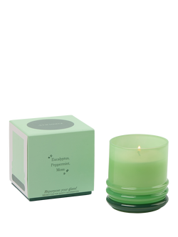 Paddywax Stacked Glass Mint Scented Candle, 655g - view 2, Green