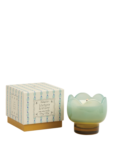 Paddywax Wisteria & Willow Tulip Scented Candle, 541g, Blue