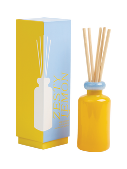 Paddywax Stacked Glass Lemon Reed Diffuser, 94ml, Blue