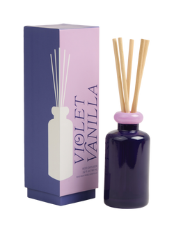 Paddywax Stacked Glass Vanilla Reed Diffuser, 94ml, Purple