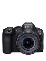Canon EOS R6 Mark II Compact System Camera with RF 24-105mm IS STM Lens, 6K/4K Ultra HD, 24.2MP, Wi-Fi, Bluetooth, OLED EVF, 3" Vari-Angle Touch Screen, Black