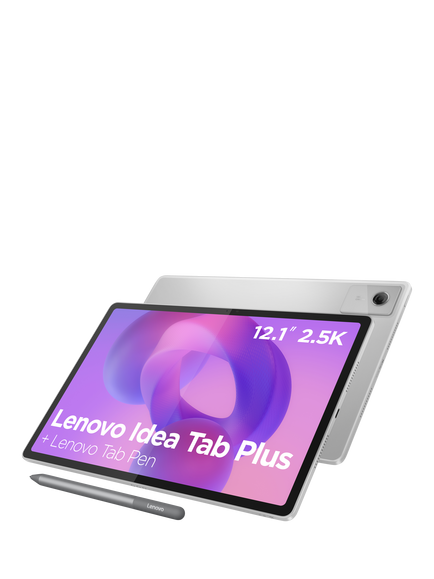 Lenovo IdeaTab Plus Tablet, Android, 8GB RAM, 256GB, 12.1” 2.5K, with Tab Pen, Cloud Grey, Cloud Grey